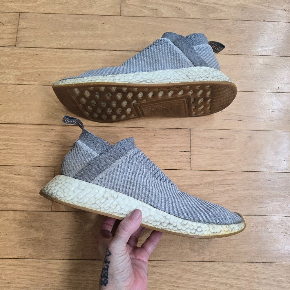 Adidas | NMD CS2 Primeknit grey sporty slip-on sneakers | MENS 11